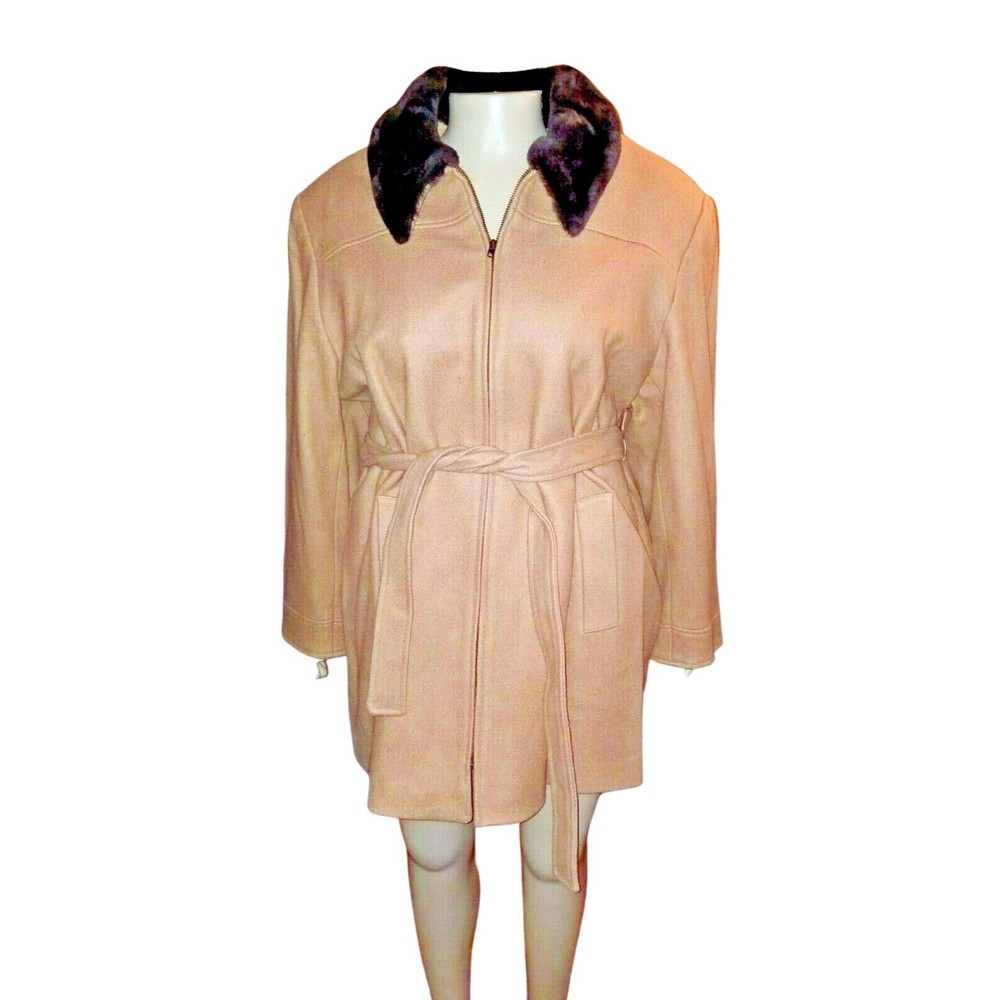 Lane Bryant Designs & Co Camel Beige Wool Coat Jacket Size 22/24 NWT - Picture 1 of 7
